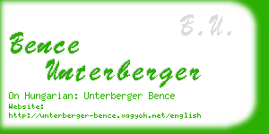 bence unterberger business card